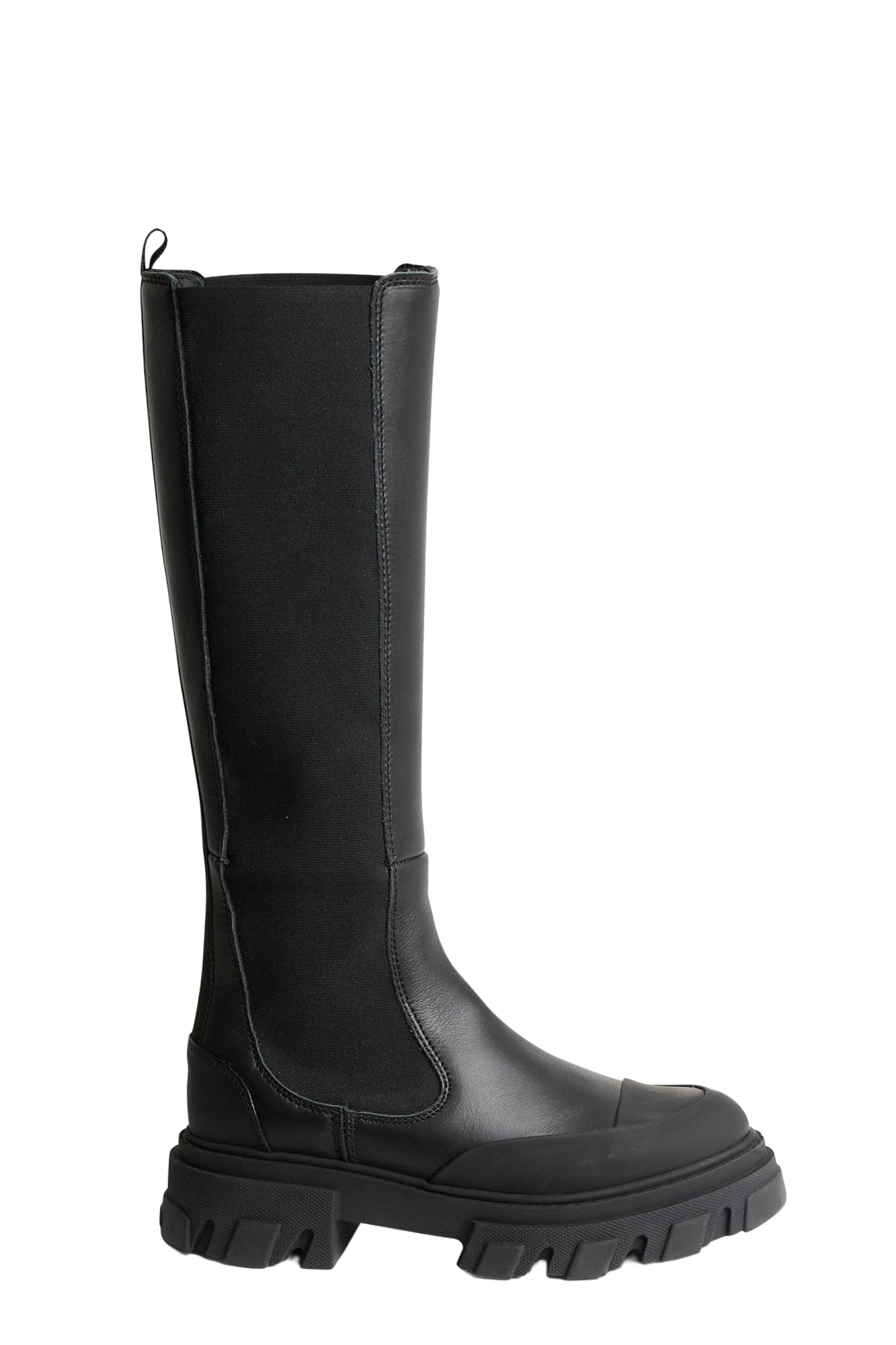 Bottes Chelsea hautes en cuir - Black