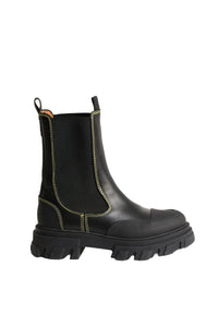 Bottines à coutures en cuir - Black