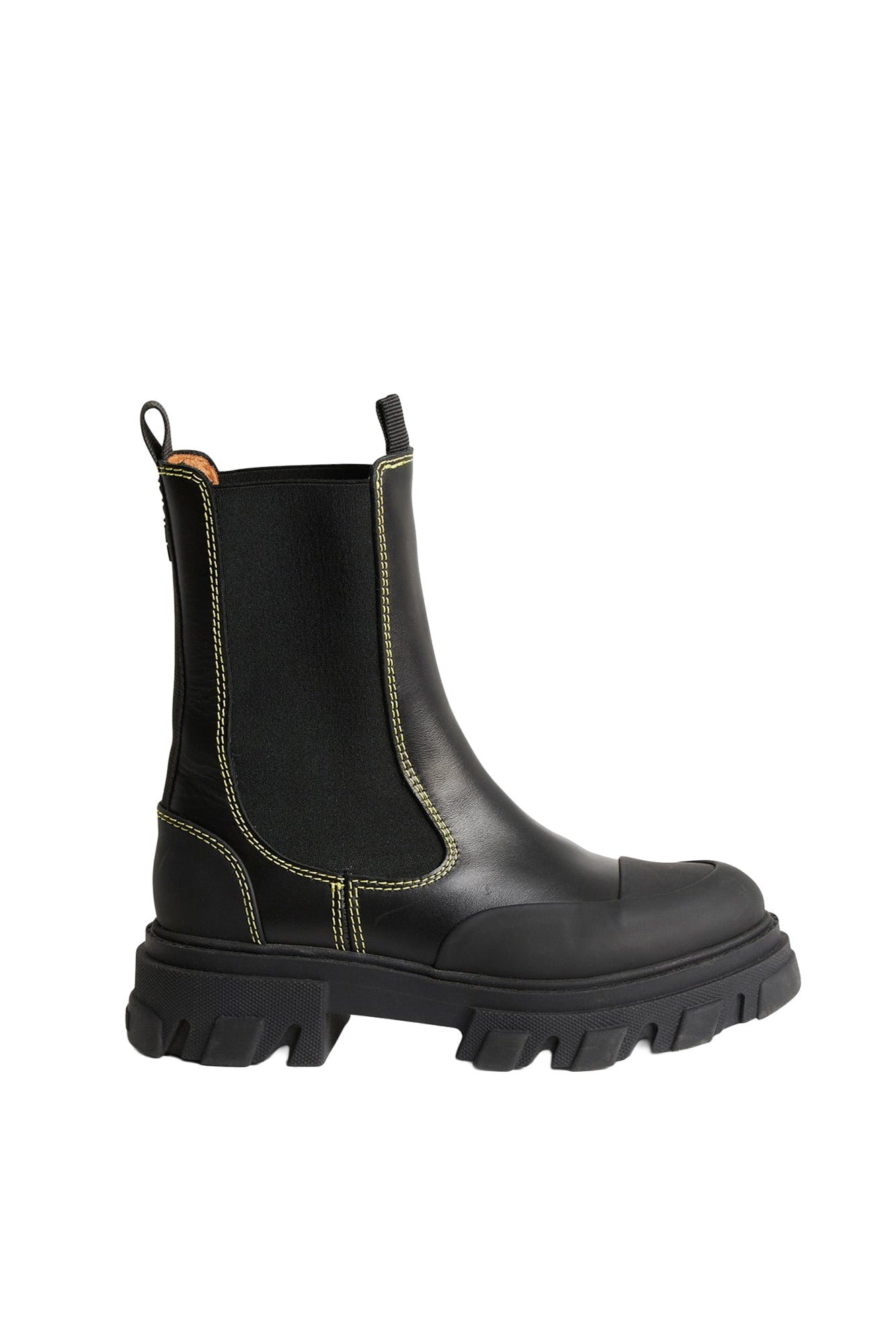 Bottines à coutures en cuir - Black