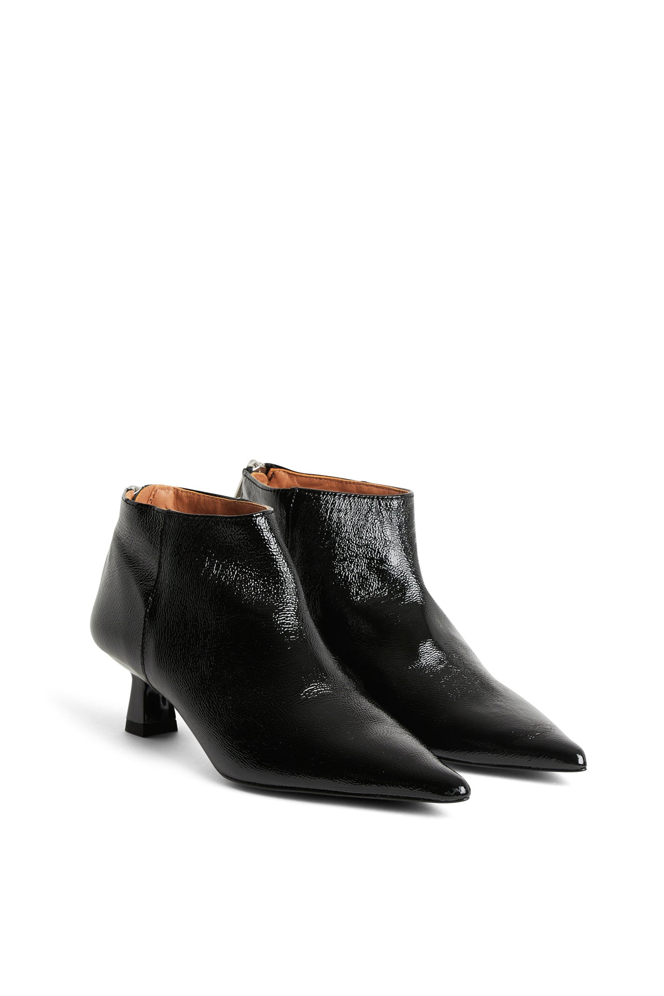 Bottines à bout pointu en cuir - Black