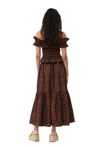 Blouse smockée à épaules dénudées - Toffee