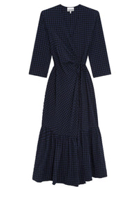 Robe mi longue cache cœur - Deep Cobalt
