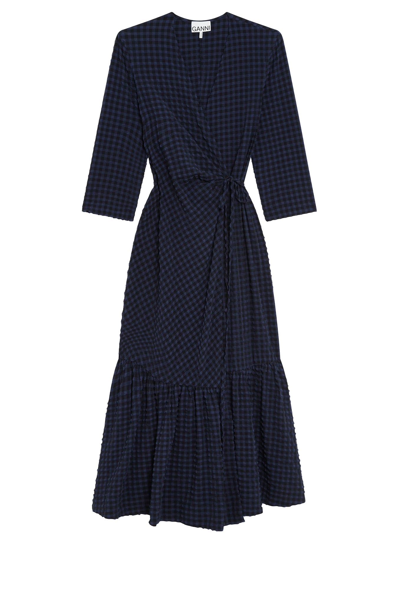 Robe mi longue cache cœur - Deep Cobalt