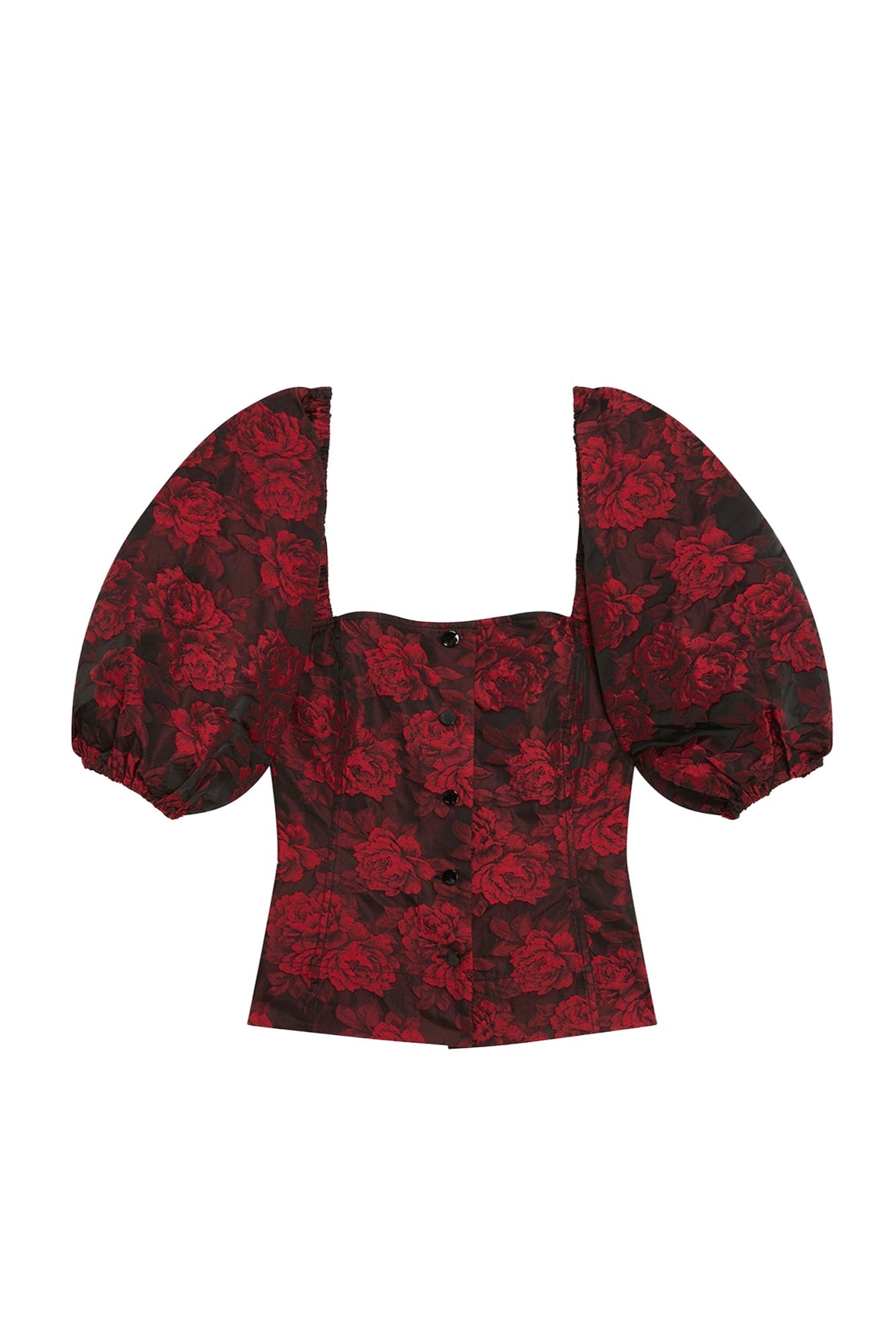 Blouse ajustée en jacquard - High Risk Red