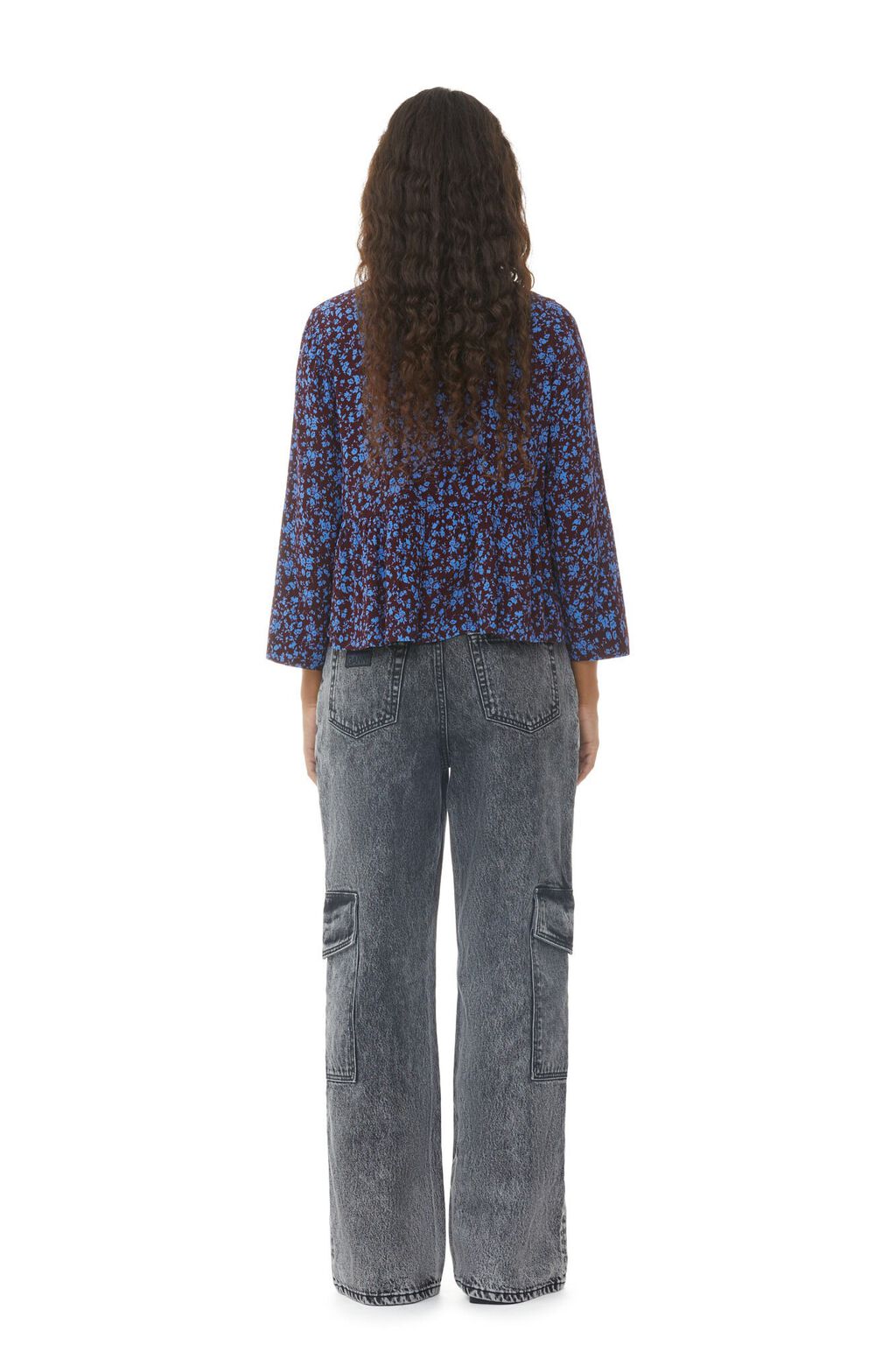 Blouse péplum en crêpe imprimé - Port Royale