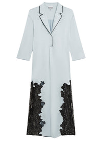 Robe chemise à dentelle en satin - Skyway