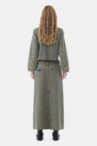 Jupe longue fendue en denim - Shitake