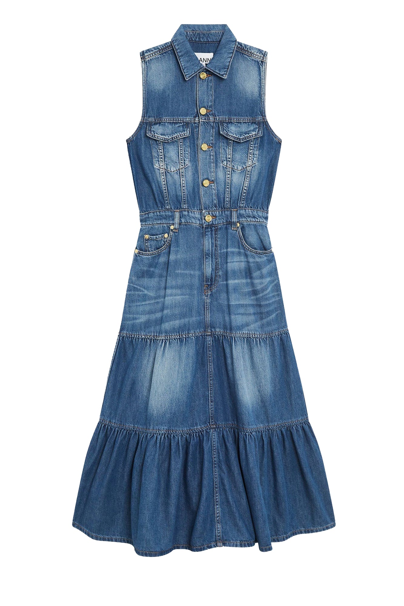 Denim maxi dress - Mid Blue Vintage