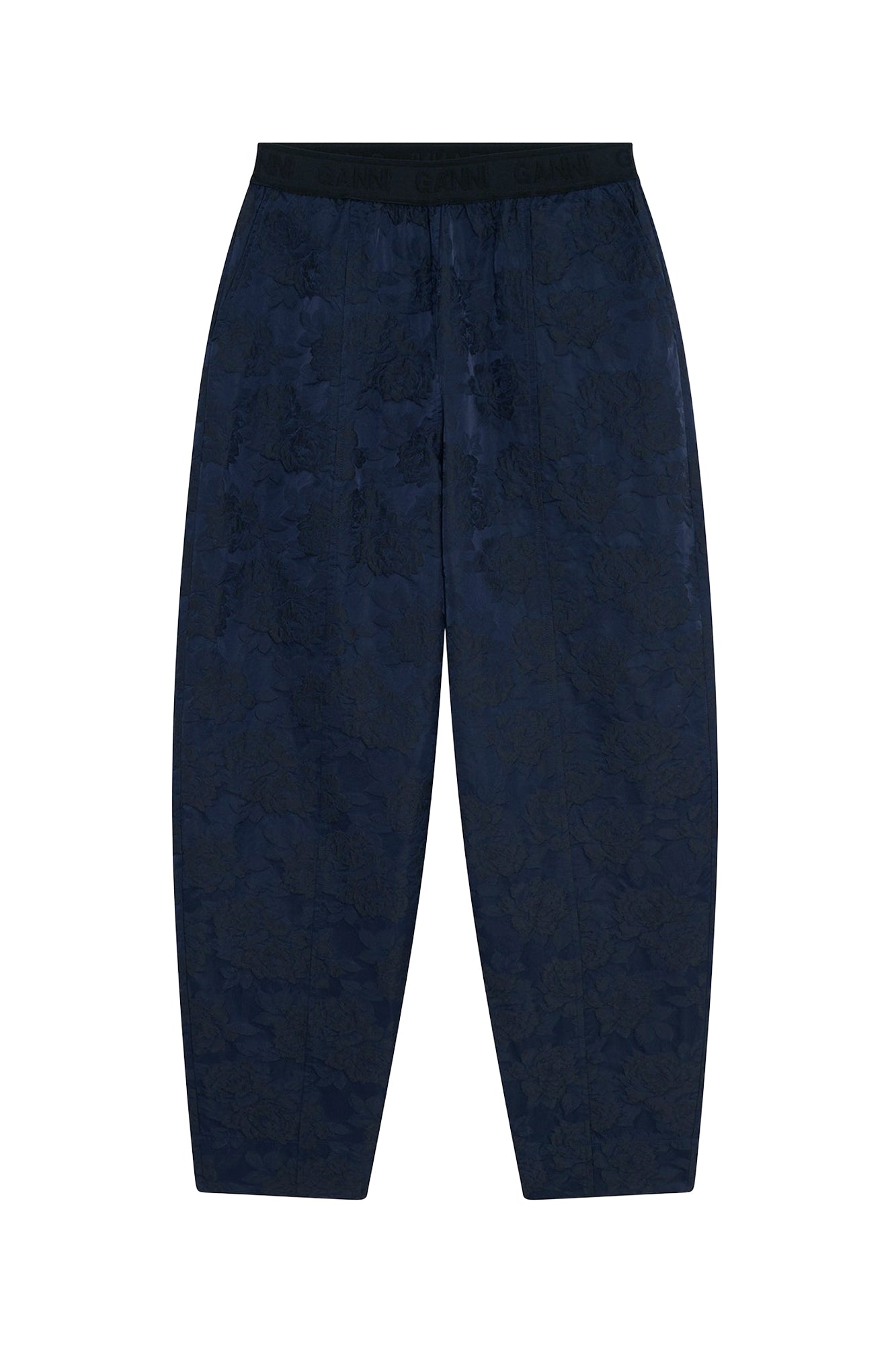 Pantalon élastiqué en jacquard - Peacoat