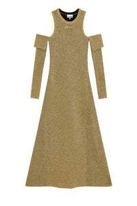 Robe longue scintillante en laine - Gold
