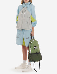 Maison Kitsuné x And Wander Hooded Jacket - Blue Green Block