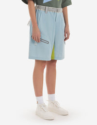 Maison Kitsuné x And Wander Shorts - Blue Green Block