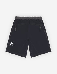 Maison Kitsuné x And Wander Shorts - Grey Blue Block
