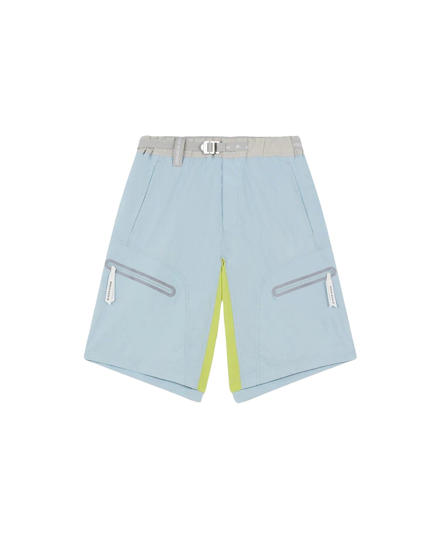 Maison Kitsuné x And Wander Shorts - Blue Green Block