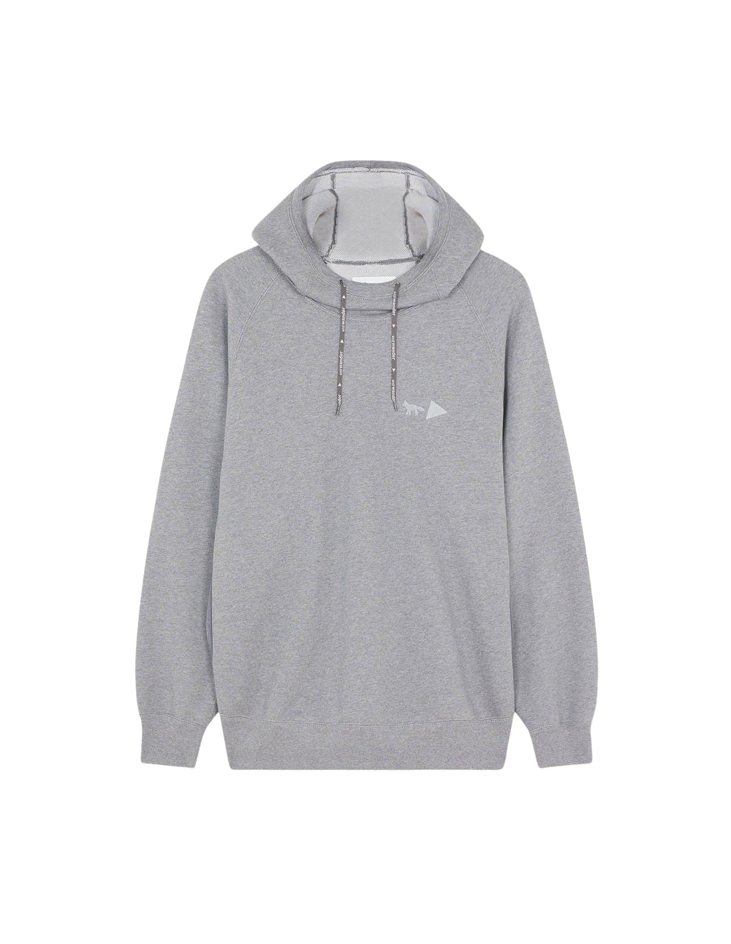 Sweat à capuche Maison Kitsuné x And Wander  - Ash Grey