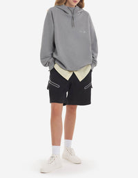 Sweat à capuche Maison Kitsuné x And Wander  - Ash Grey
