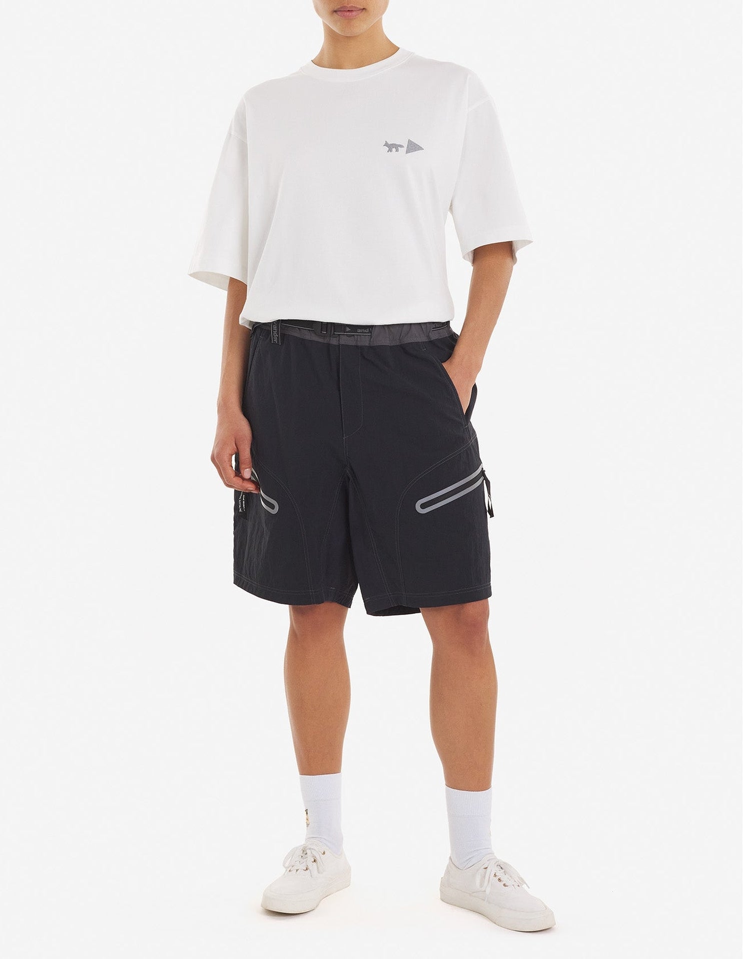 Maison Kitsuné x And Wander T-shirt - Off White
