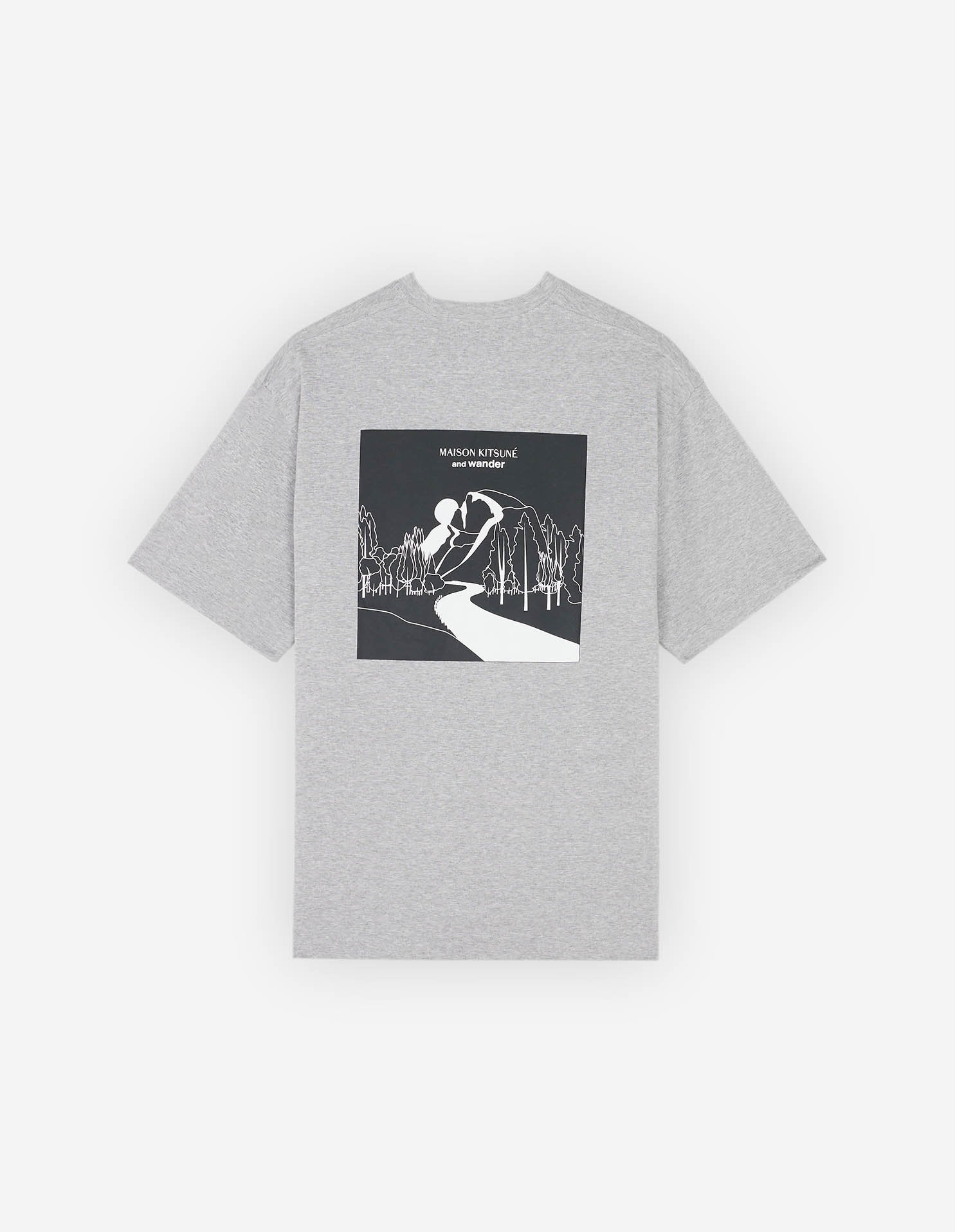 T-shirt Maison Kitsuné x And Wander  - Ash Grey