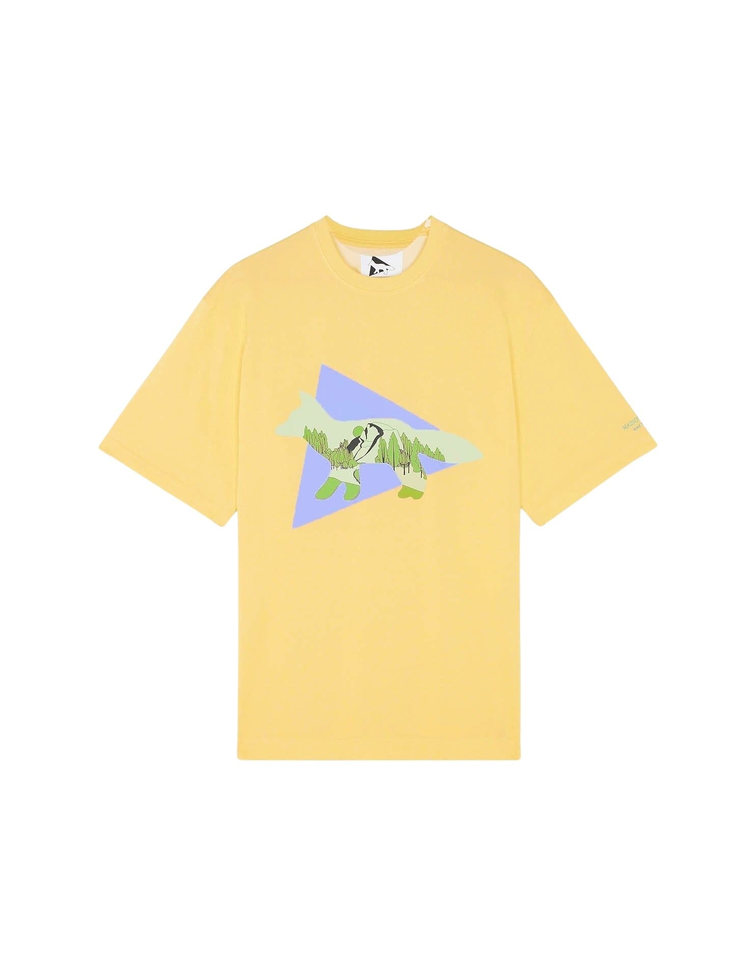 Maison Kitsuné x And Wander T-shirt - Yellow