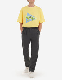 Maison Kitsuné x And Wander T-shirt - Yellow