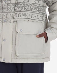 Maison Kitsuné x And Wander Coat - Beige Melange
