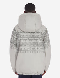 Maison Kitsuné x And Wander Coat - Beige Melange
