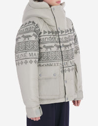 Maison Kitsuné x And Wander Coat - Beige Melange