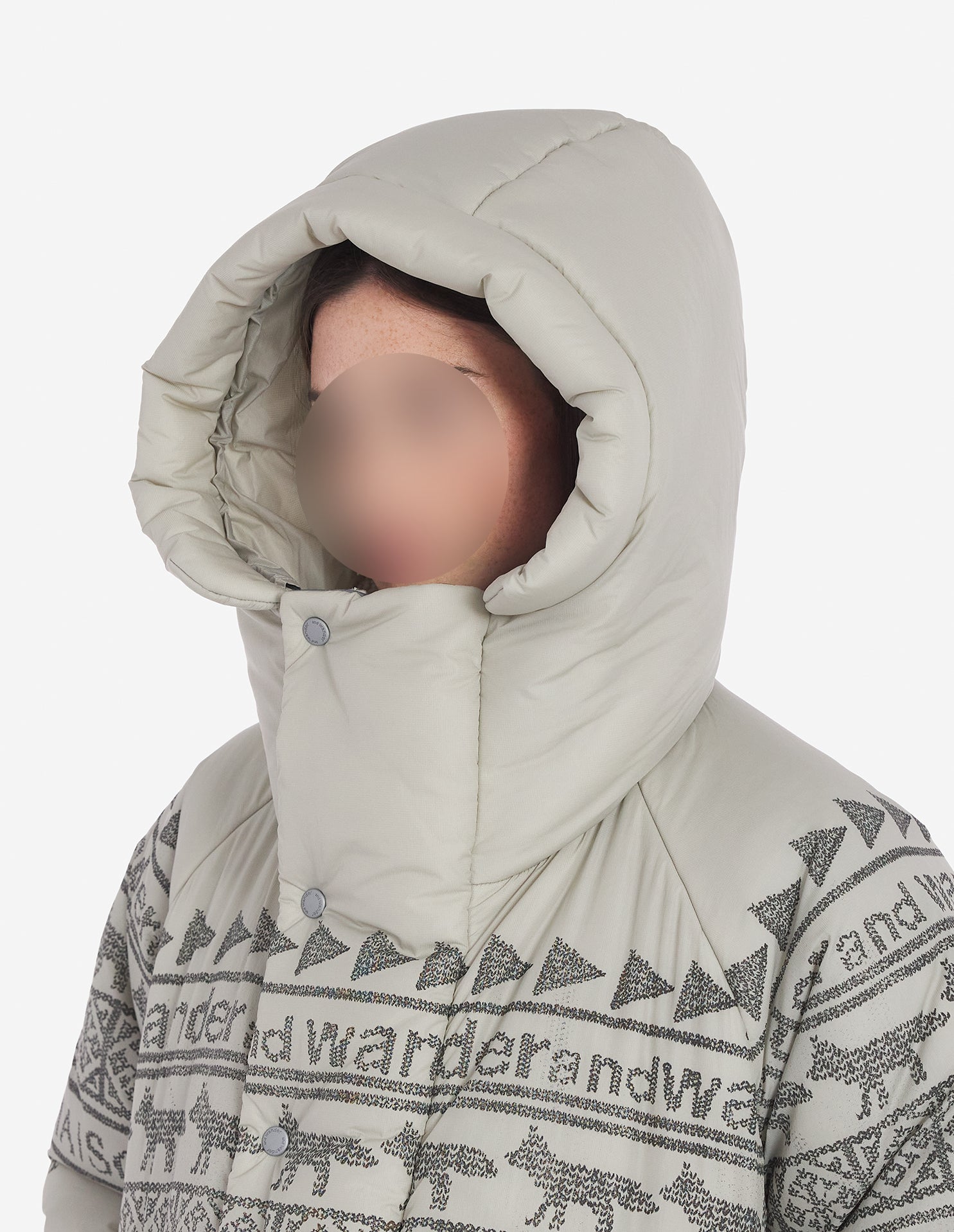 Maison Kitsuné x And Wander Coat - Beige Melange