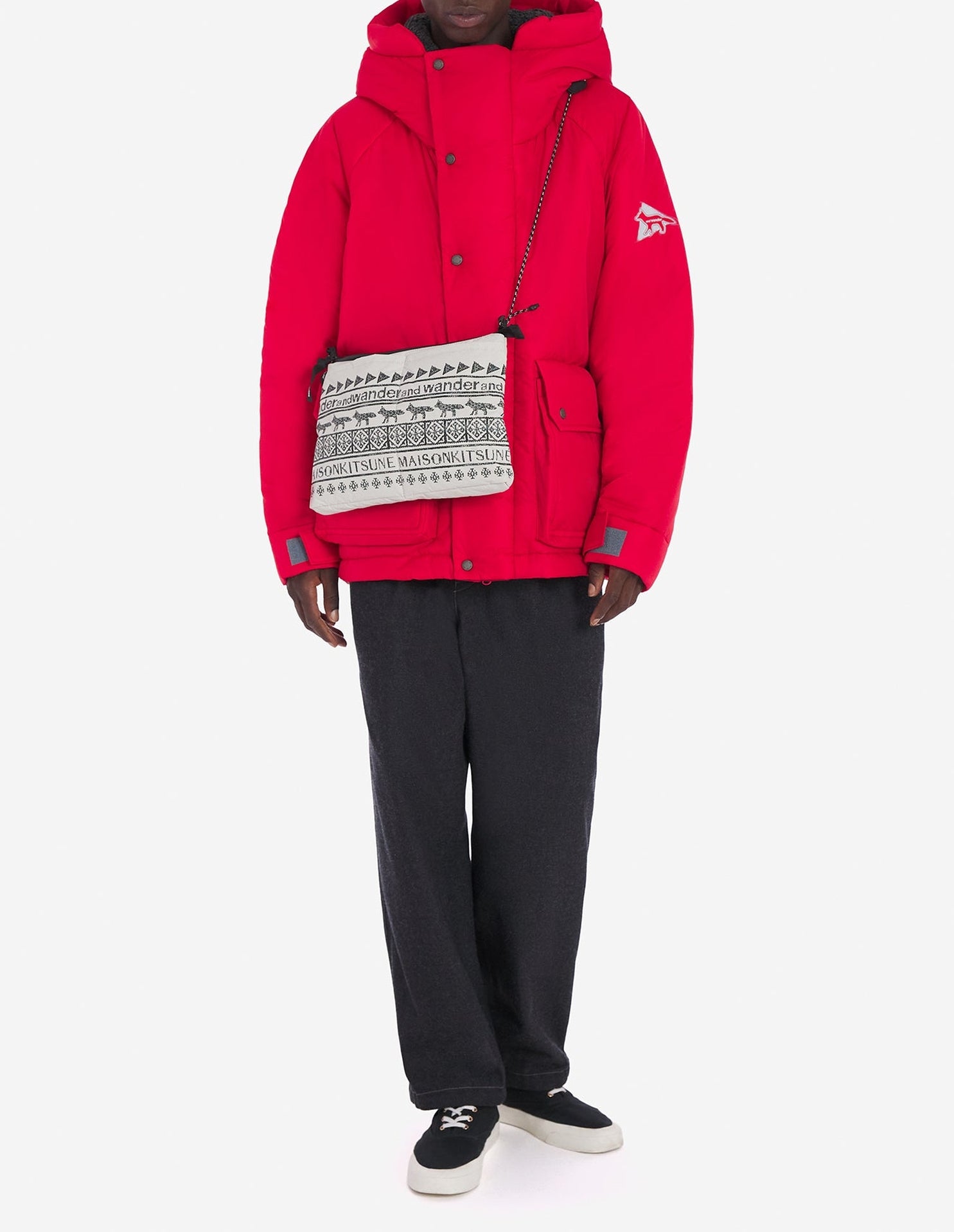 Doudoune Maison Kitsuné x And Wander - Red