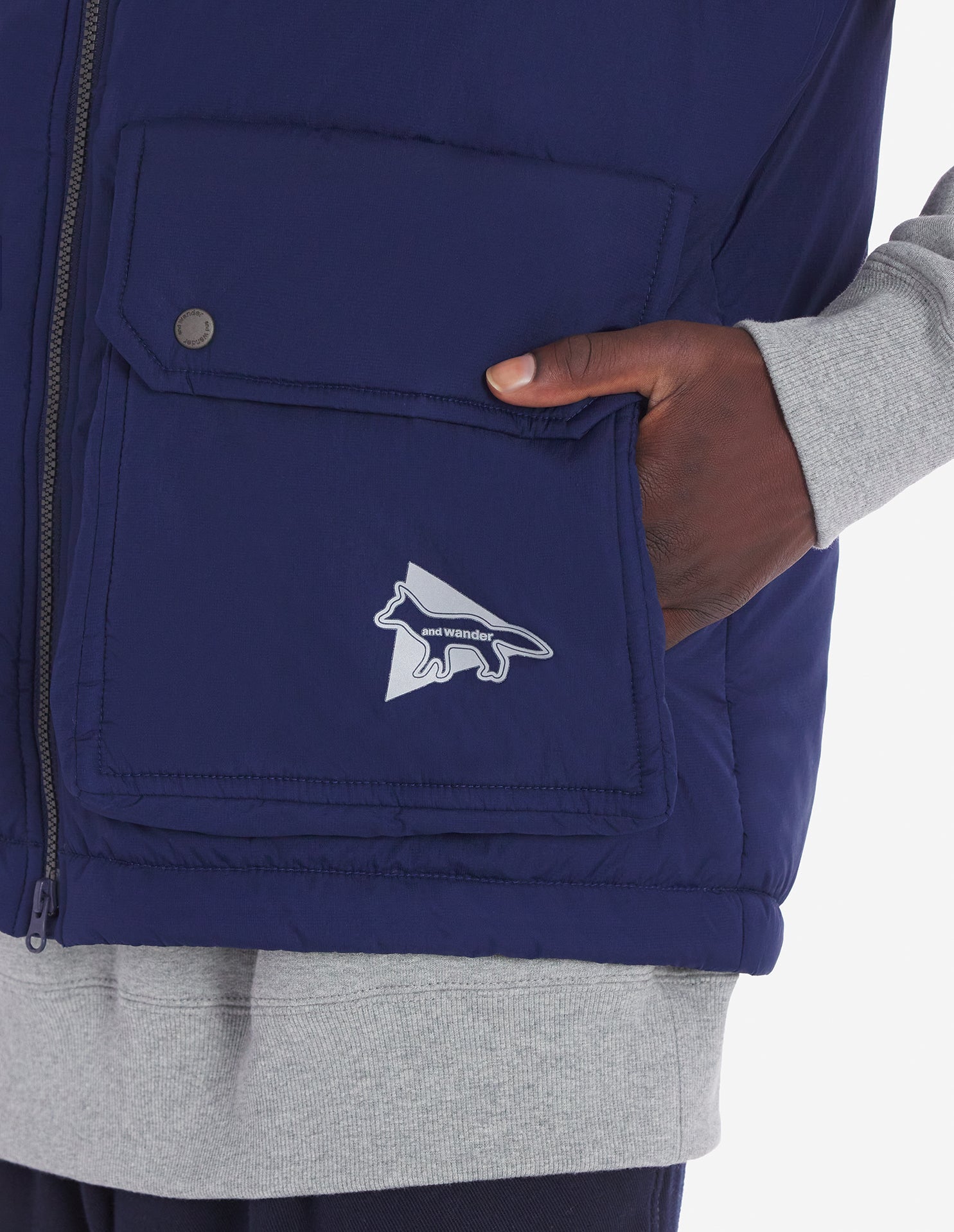 Doudoune Maison Kitsuné x And Wander - Navy