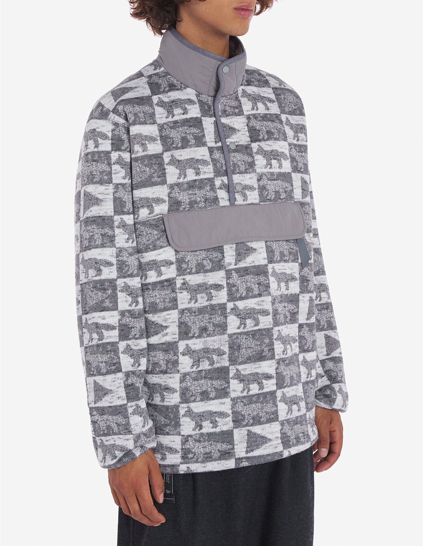 Pull Maison Kitsuné x And Wander - Grey