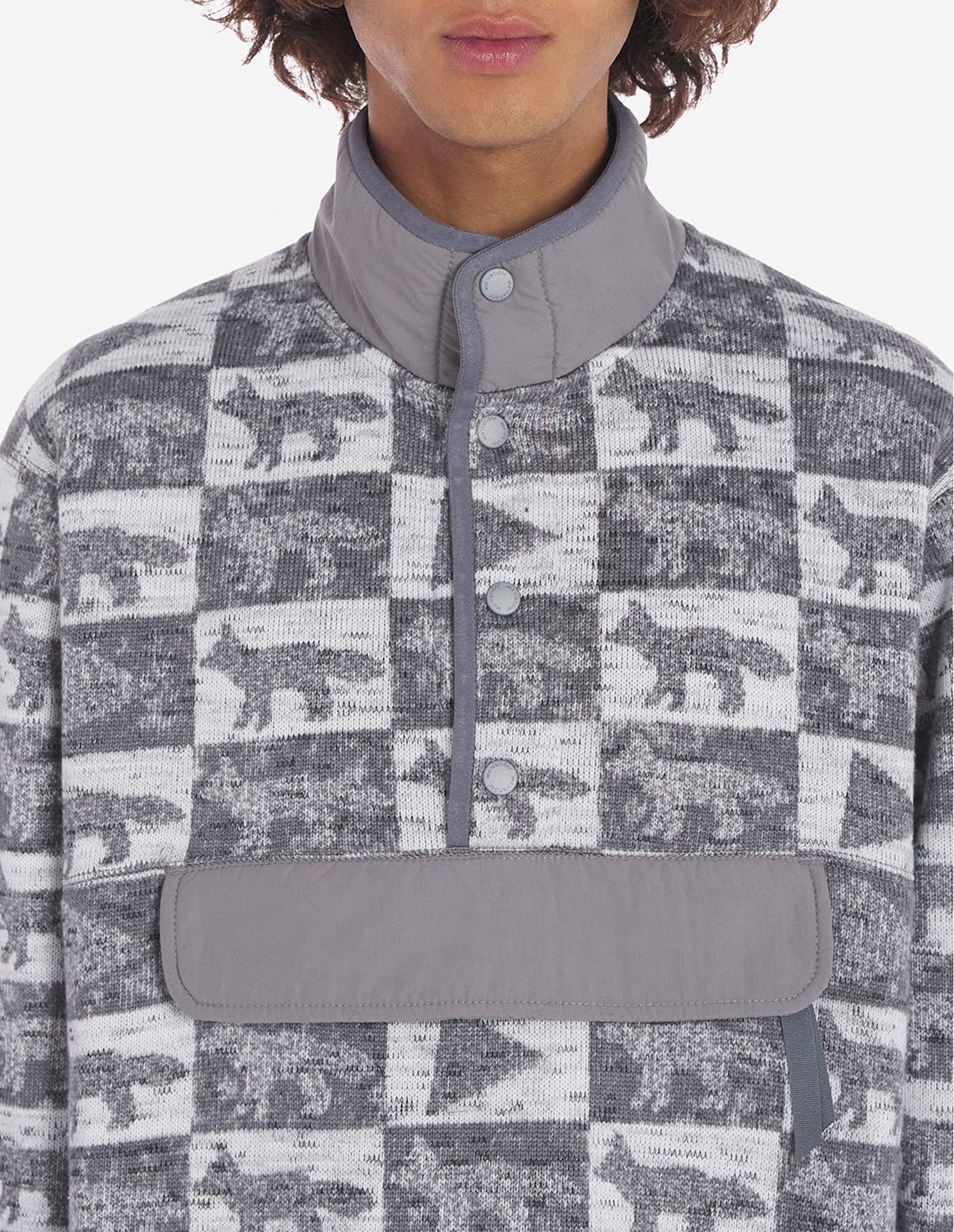 Pull Maison Kitsuné x And Wander - Grey