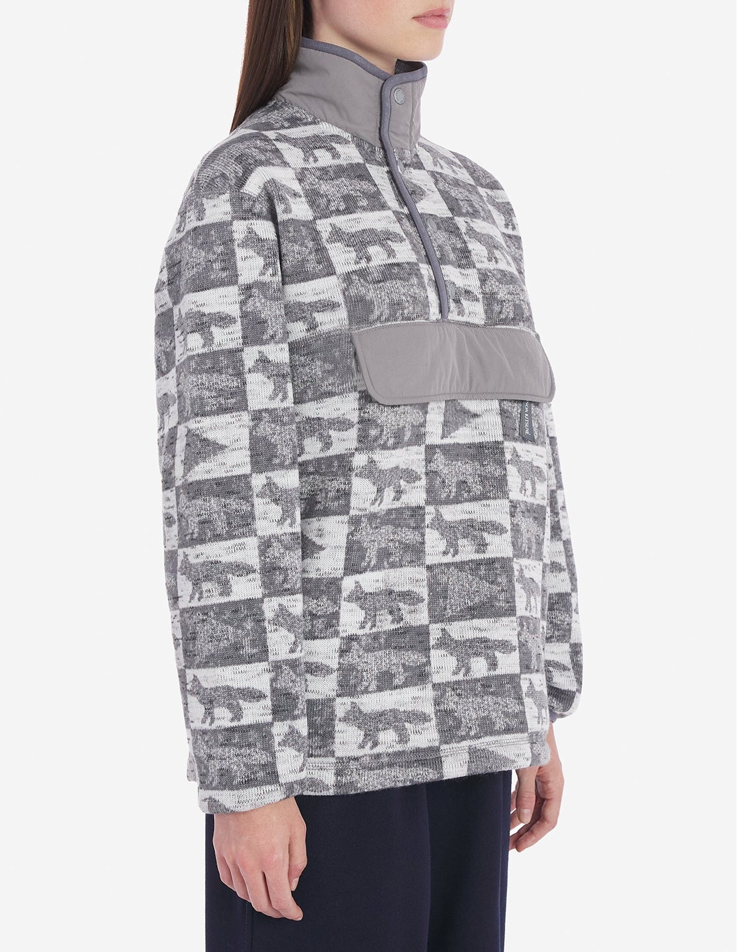 Pull Maison Kitsuné x And Wander - Grey