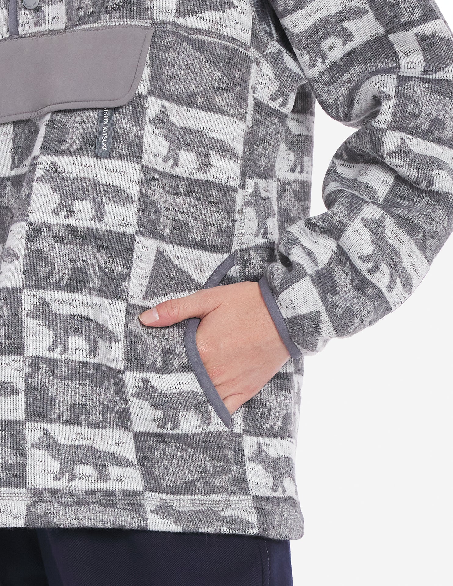 Pull Maison Kitsuné x And Wander - Grey
