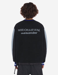 Maison Kitsuné x And Wander Wool Sweater - Black