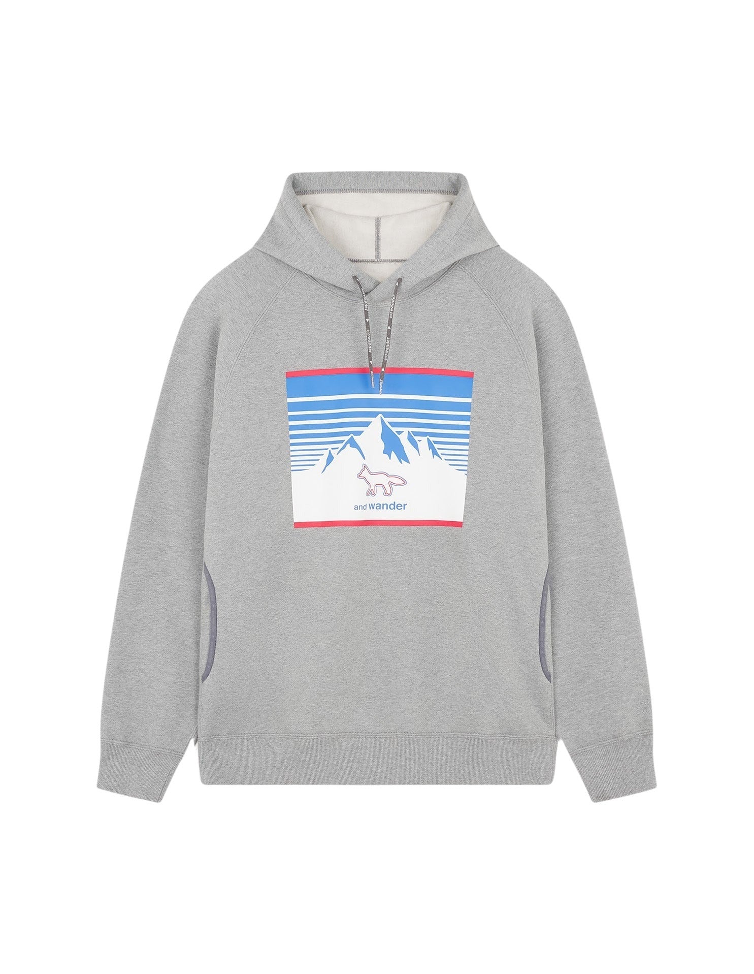 Sweat à capuche Maison Kitsuné x And Wander - Grey