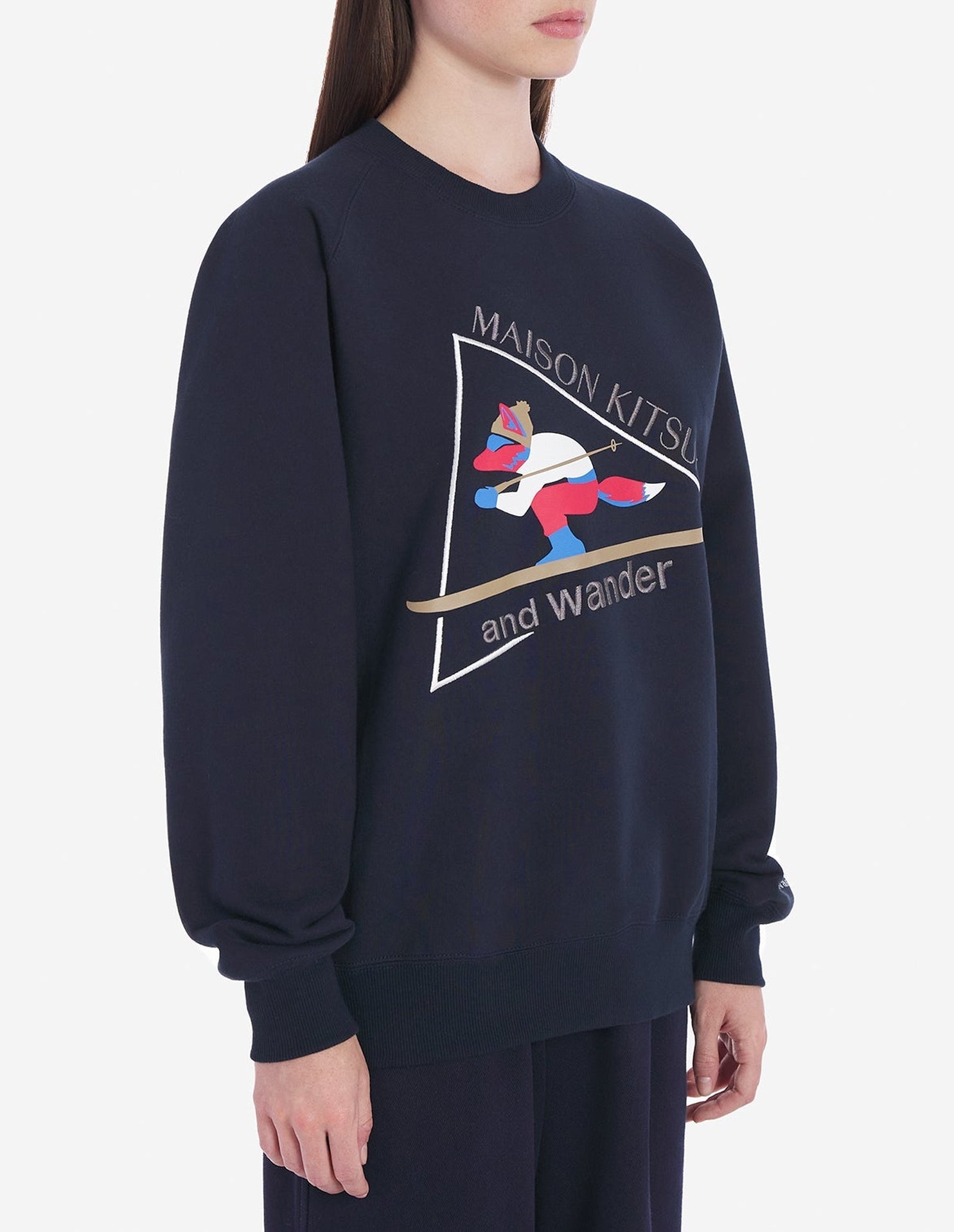 Sweatshirt Maison Kitsuné x And Wander - Navy