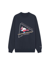Sweatshirt Maison Kitsuné x And Wander - Navy