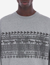 Sweatshirt Maison Kitsuné x And Wander - Grey