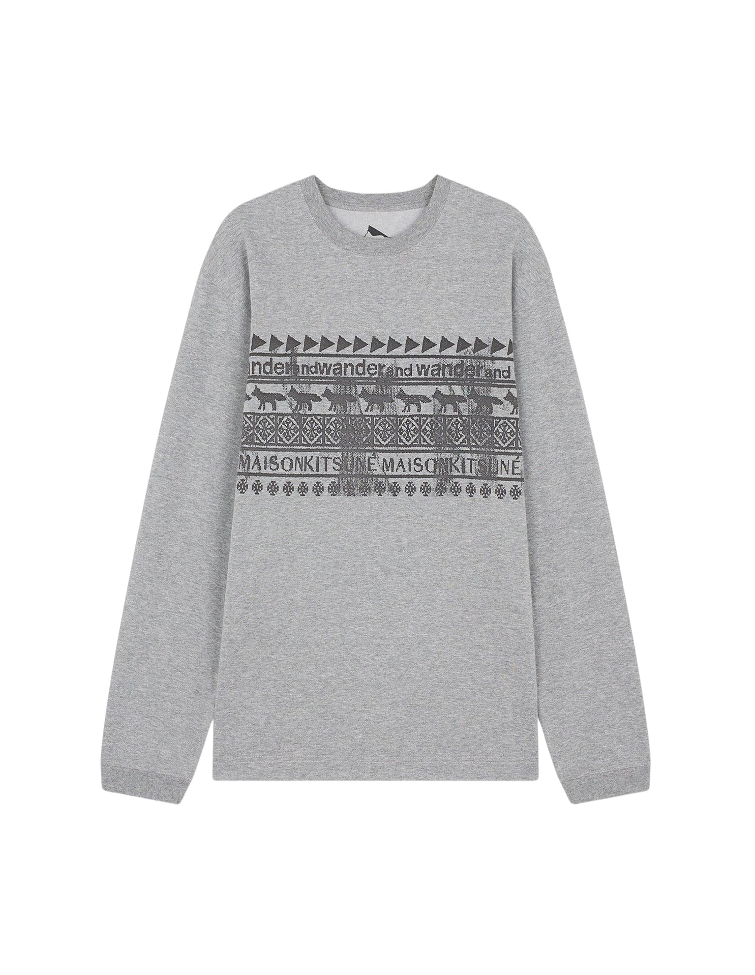Sweatshirt Maison Kitsuné x And Wander - Grey