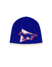 Bonnet Maison Kitsuné x And Wander en laine - Blue