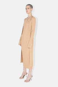 Metallic Rhea Dress - Beige