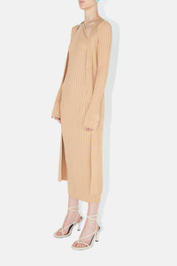 Metallic Rhea Dress - Beige
