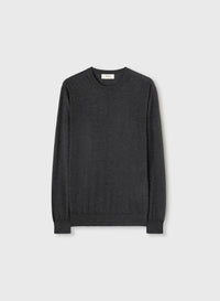 ANTHRACITE SIDE ARGYLE DETAIL CREWNECK