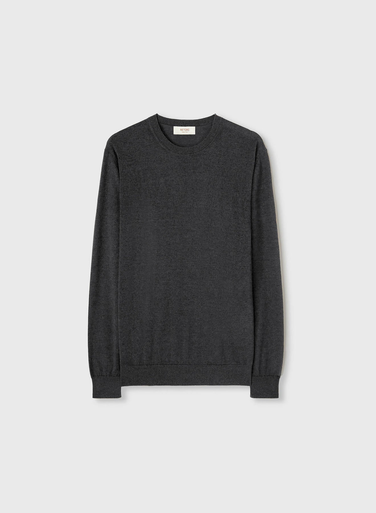 ANTHRACITE SIDE ARGYLE DETAIL CREWNECK