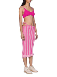 Jupe Gelato en maille - Multicolore Pink