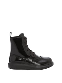Bottines à lacets en cuir - Black