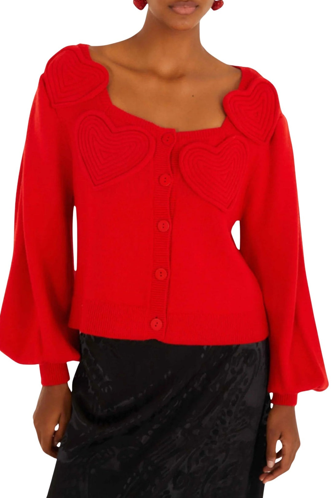 FELIX_JAMBES_Red Cardigan - Red