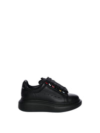 Sneakers à semelle épaisse en cuir - Black Multicolore