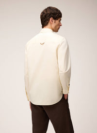 BUTTER POPELINE COTTON STRETCH SHIRT WITH EMBROIDERY